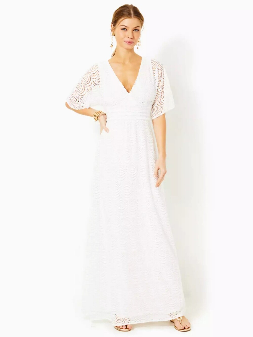 Lilly Pulitzer Parigi Lace Maxi Dress in Resort White